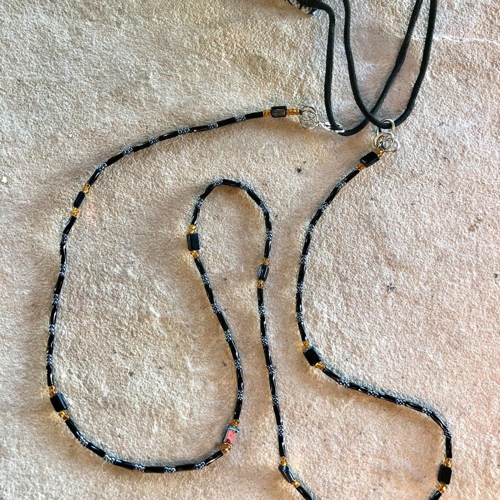 Upcycled Face Mask Lanyard Holder - Vintage Chain